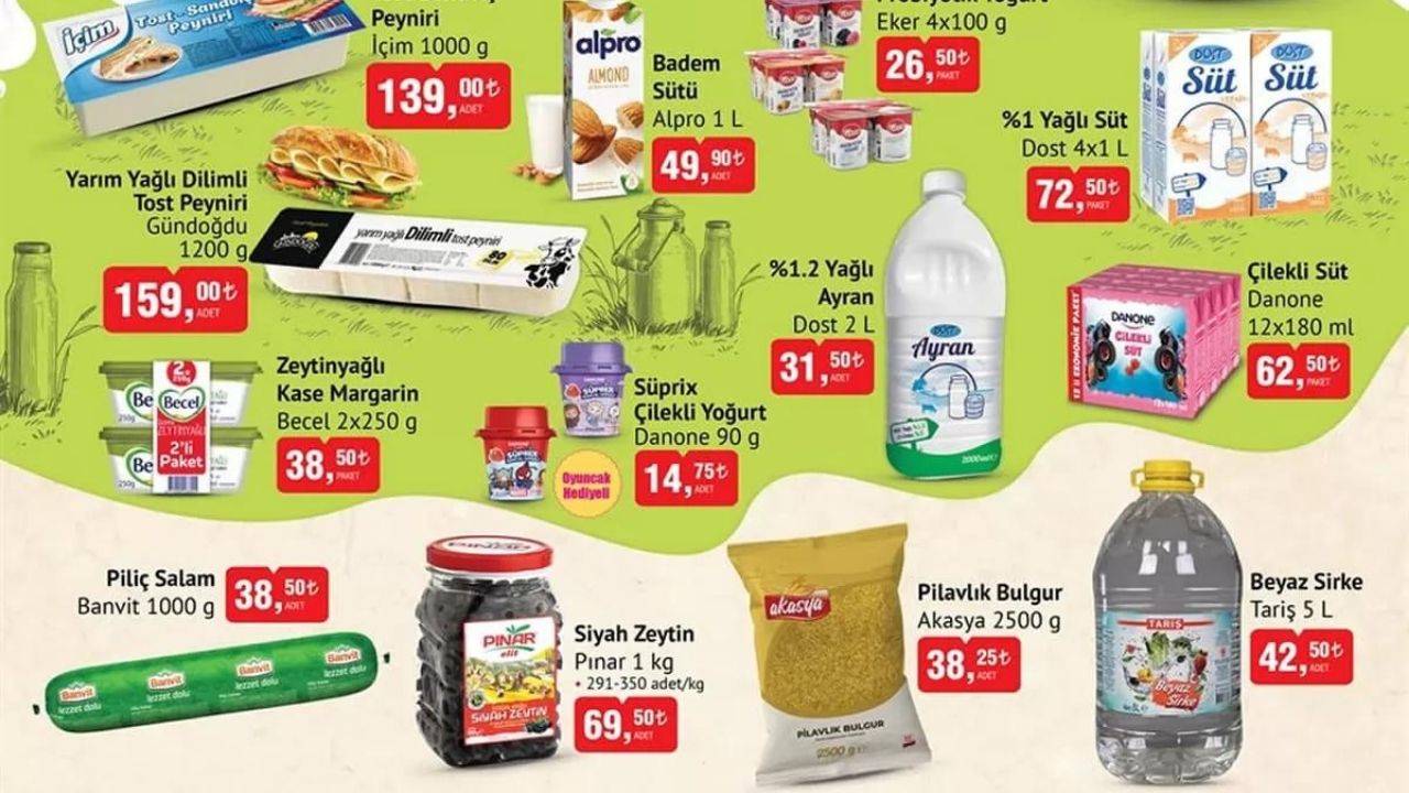 5 Kg Yoğurt ve 1 Kg Tereyağı BİM İndirimi! BİM Aktüel Ürünler Kataloğu Fiyat Listesi